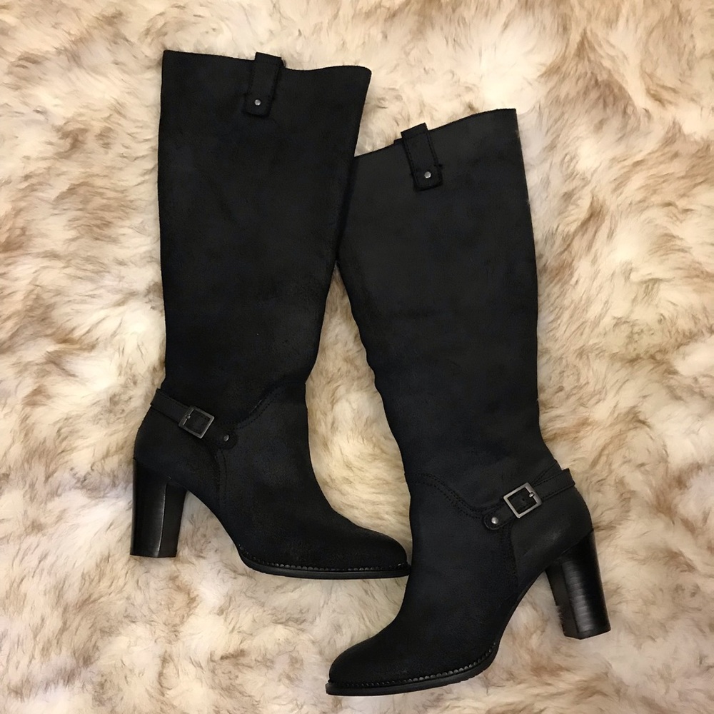NWOT Black Lan Leather Boot - nicole
